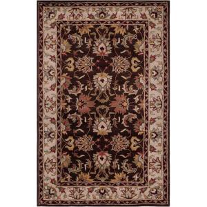 SAFAVIEH Heritage Collection Area Rug – 5′ x 8′, Brown & Beige, Handmade Traditional Oriental Wool, Ideal for High Traffic Areas in Living Room, Bedroom (HG818A)(Brown/Beige)