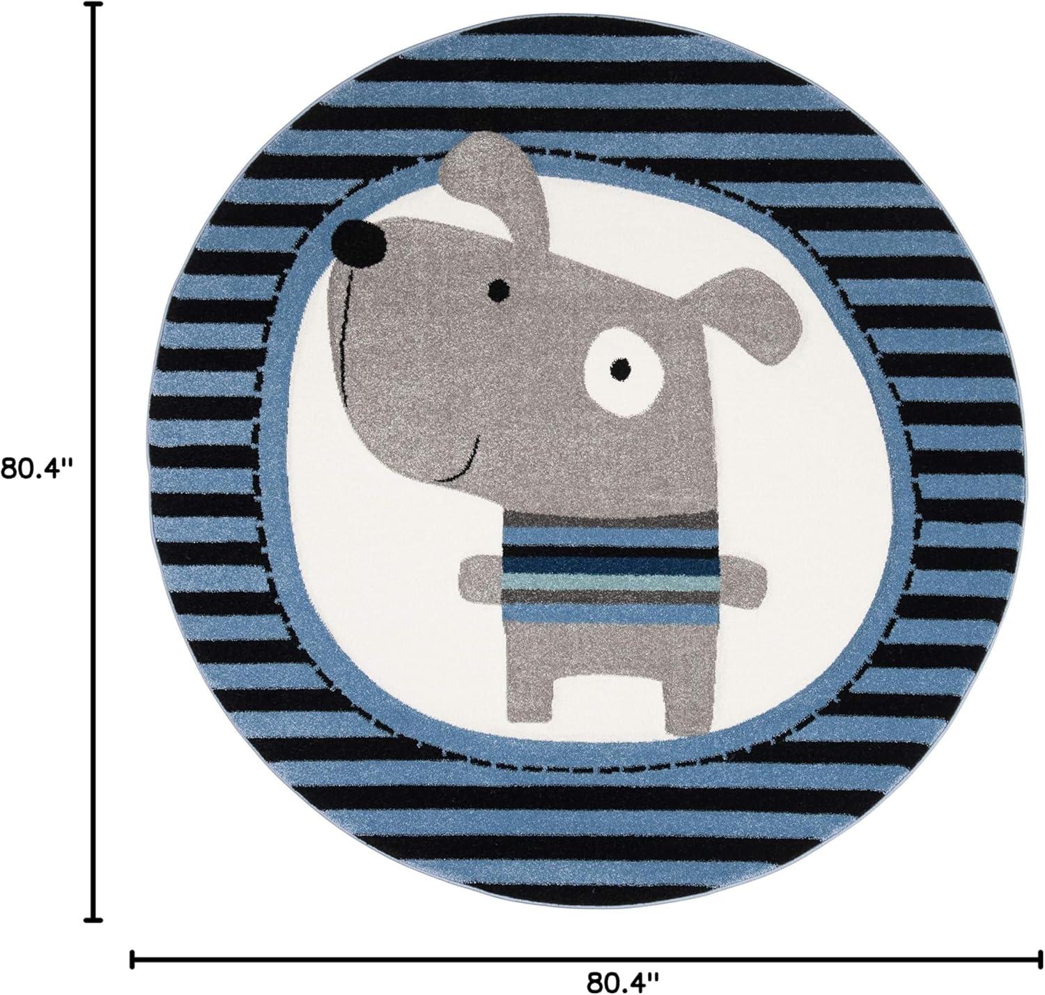 image:imageSAFAVIEH Carousel Kids Collection Accent Rug 33 x 53 Navy amp Ivory Stripe Design NonShedding amp Easy Care Ideal for High Traffic Areas for Boys amp Girls in Playroom Nursery Bedroom CRK126NNavyIvory