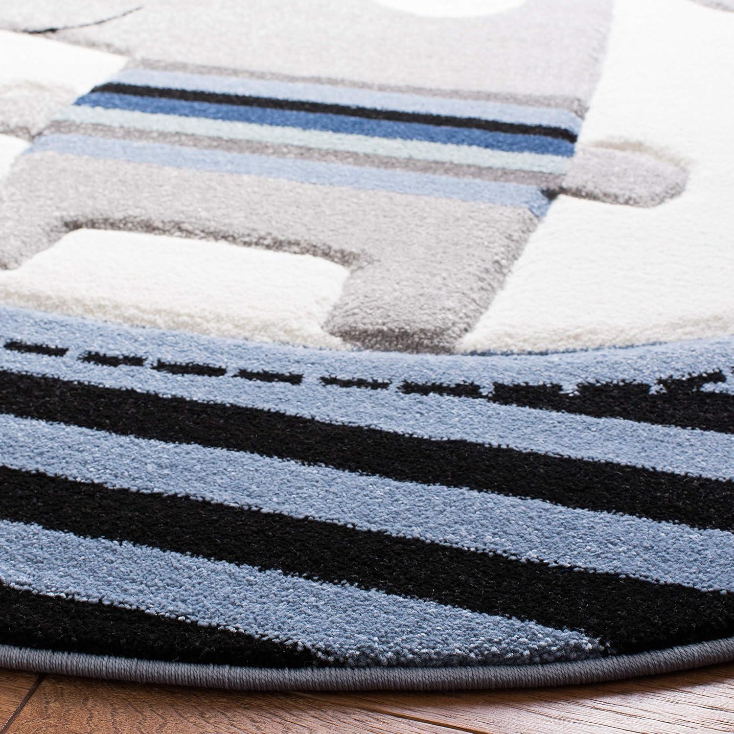 image:imageSAFAVIEH Carousel Kids Collection Accent Rug 33 x 53 Navy amp Ivory Stripe Design NonShedding amp Easy Care Ideal for High Traffic Areas for Boys amp Girls in Playroom Nursery Bedroom CRK126NNavyIvory