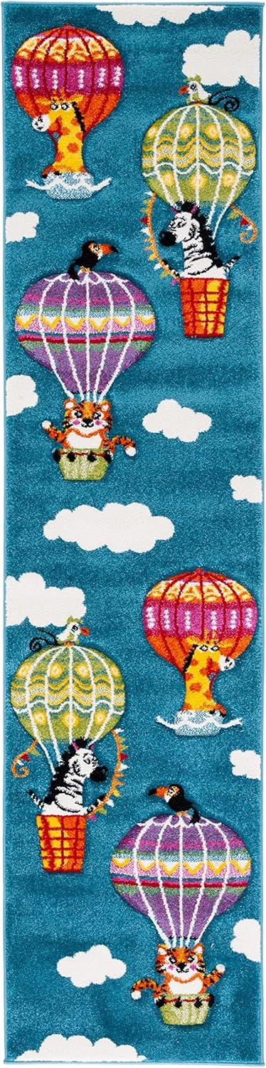 image:imageSAFAVIEH Carousel Kids Collection Accent Rug 4 x 6 Blue amp Green NonShedding amp Easy Care Ideal for High Traffic Areas for Boys amp Girls in Playroom Nursery Bedroom CRK118MBlueGreen