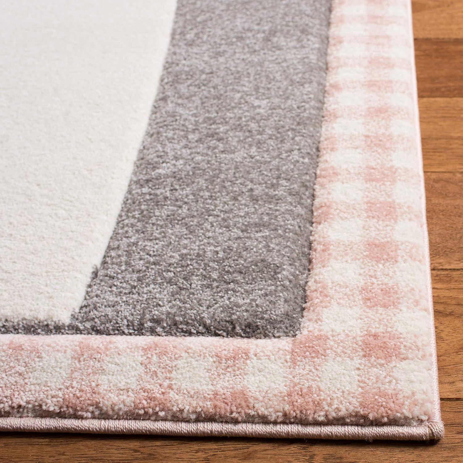 image:imageSAFAVIEH Carousel Kids Collection Accent Rug 4 x 6 Pink amp Grey Cat Design NonShedding amp Easy Care Ideal for High Traffic Areas for Boys amp Girls in Playroom Nursery Bedroom CRK134PPinkGrey