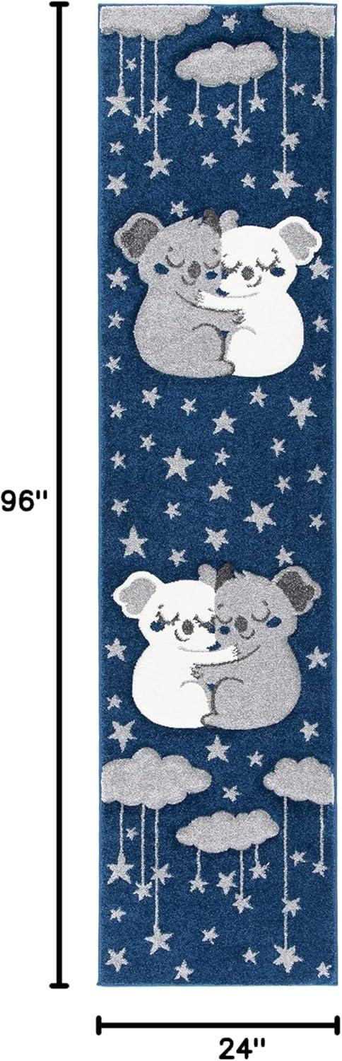 image:imageSAFAVIEH Carousel Kids Collection Accent Rug 4 x 6 Pink amp White Koala Design NonShedding amp Easy Care Ideal for High Traffic Areas for Boys amp Girls in Playroom Nursery Bedroom CRK195UNavyGrey