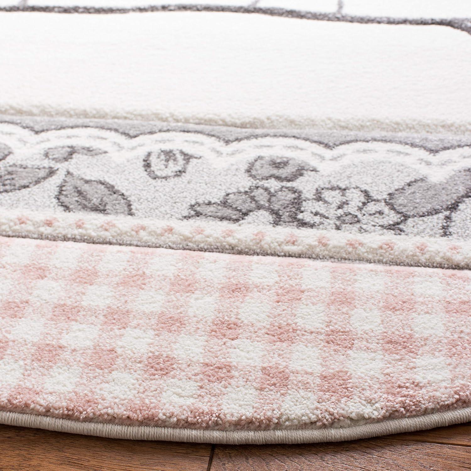 image:imageSAFAVIEH Carousel Kids Collection Area Rug 53 x 76 Pink amp Ivory Birds Design NonShedding amp Easy Care Ideal for High Traffic Areas for Boys amp Girls in Playroom Nursery Bedroom CRK153PPinkIvory