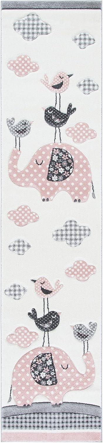 image:imageSAFAVIEH Carousel Kids Collection Area Rug 67 x 9 Pink amp Ivory Animal Design NonShedding amp Easy Care Ideal for High Traffic Areas for Boys amp Girls in Playroom Nursery Bedroom CRK127PPinkIvory