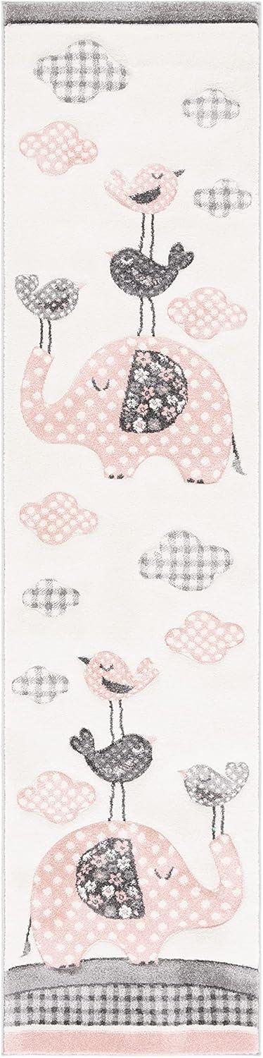 image:imageSAFAVIEH Carousel Kids Collection Area Rug 67 x 9 Pink amp Ivory Animal Design NonShedding amp Easy Care Ideal for High Traffic Areas for Boys amp Girls in Playroom Nursery Bedroom CRK127PPinkIvory