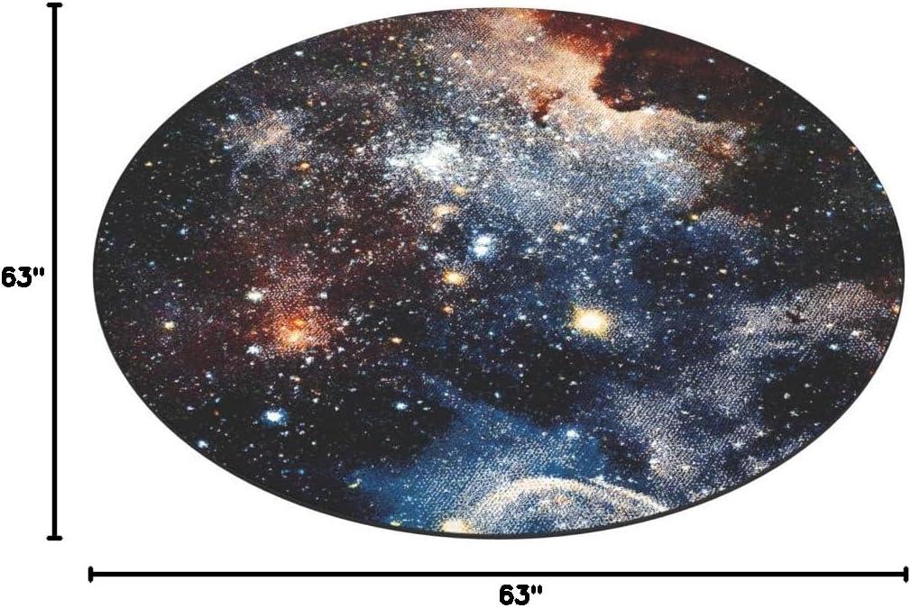image:imageSAFAVIEH Galaxy Collection Area Rug 53 x 76 Orange amp Multi Abstract Design NonShedding amp Easy Care Ideal for High Traffic Areas in Living Room Bedroom GAL109DPurpleMulti