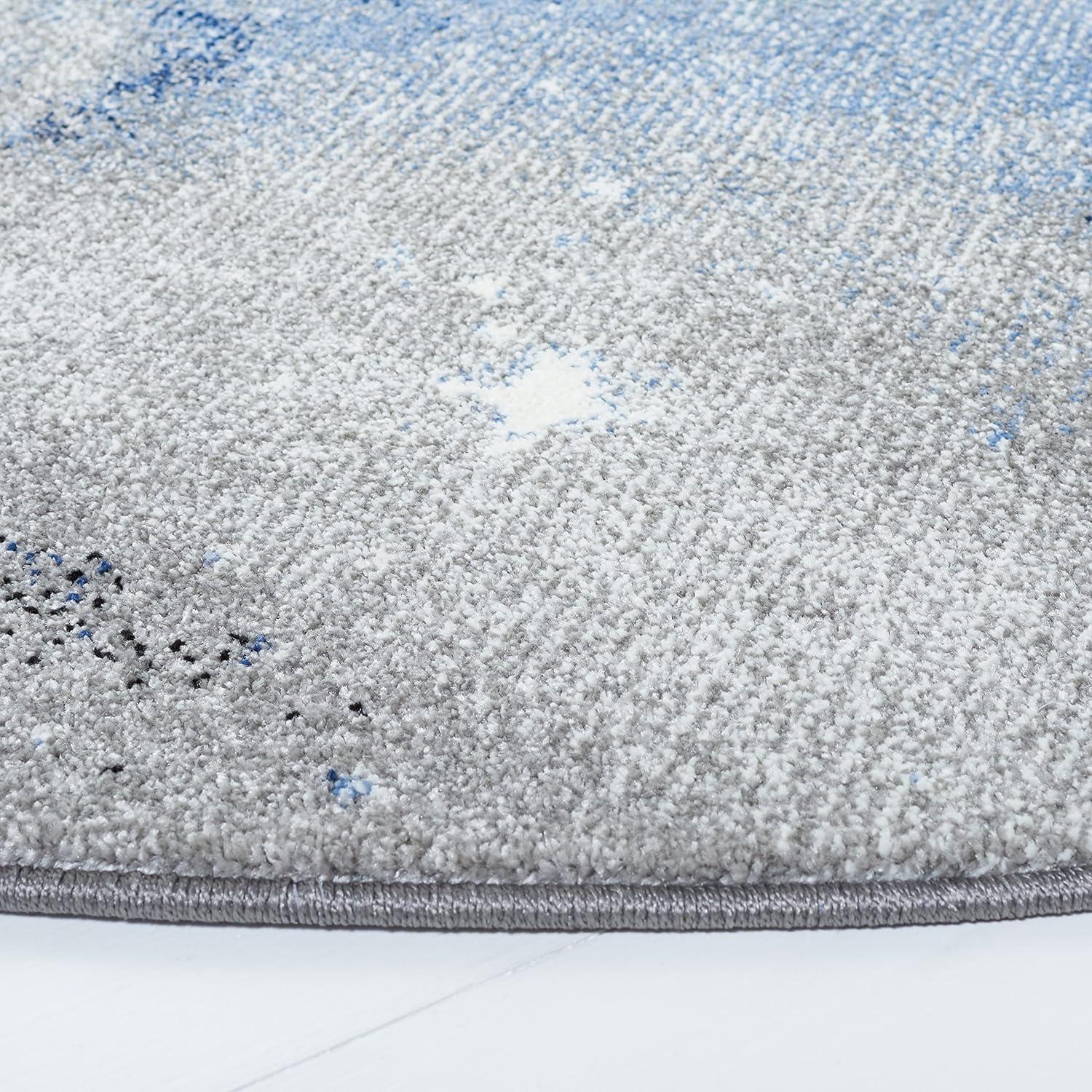 image:imageSAFAVIEH Galaxy Collection Area Rug 53 x 76 Orange amp Multi Abstract Design NonShedding amp Easy Care Ideal for High Traffic Areas in Living Room Bedroom GAL109DBlueIvory