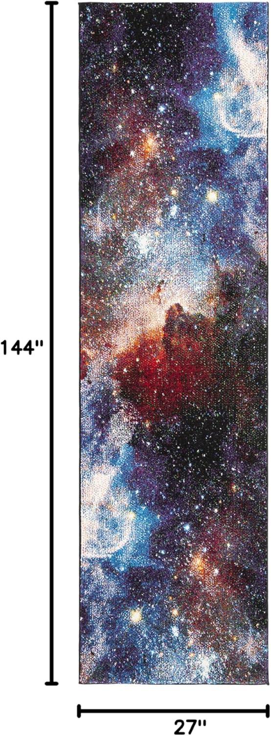 image:imageSAFAVIEH Galaxy Collection Area Rug 53 x 76 Orange amp Multi Abstract Design NonShedding amp Easy Care Ideal for High Traffic Areas in Living Room Bedroom GAL109DPurpleMulti