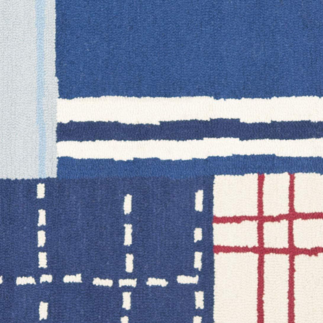 image:imageSAFAVIEH Kids Collection Accent Rug 4 x 6 Blue amp Multi Handmade Patchwork Wool Ideal for High Traffic Areas in Entryway Living Room Bedroom SFK318ABlueMulti