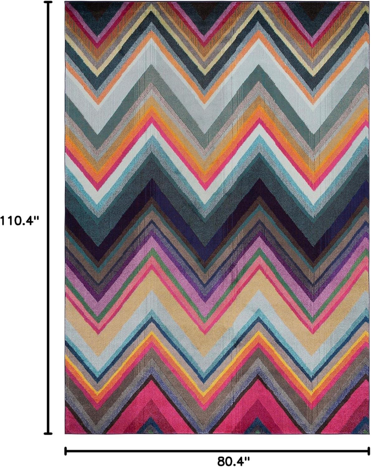 image:imageSAFAVIEH Monaco Collection Accent Rug 4 x 57 Multi Boho Chevron Design NonShedding amp Easy Care Ideal for High Traffic Areas in Entryway Living Room Bedroom MNC234FMulti Color