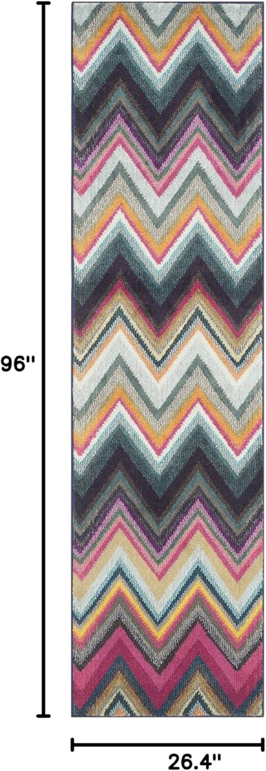 image:imageSAFAVIEH Monaco Collection Accent Rug 4 x 57 Multi Boho Chevron Design NonShedding amp Easy Care Ideal for High Traffic Areas in Entryway Living Room Bedroom MNC234FMulti Color