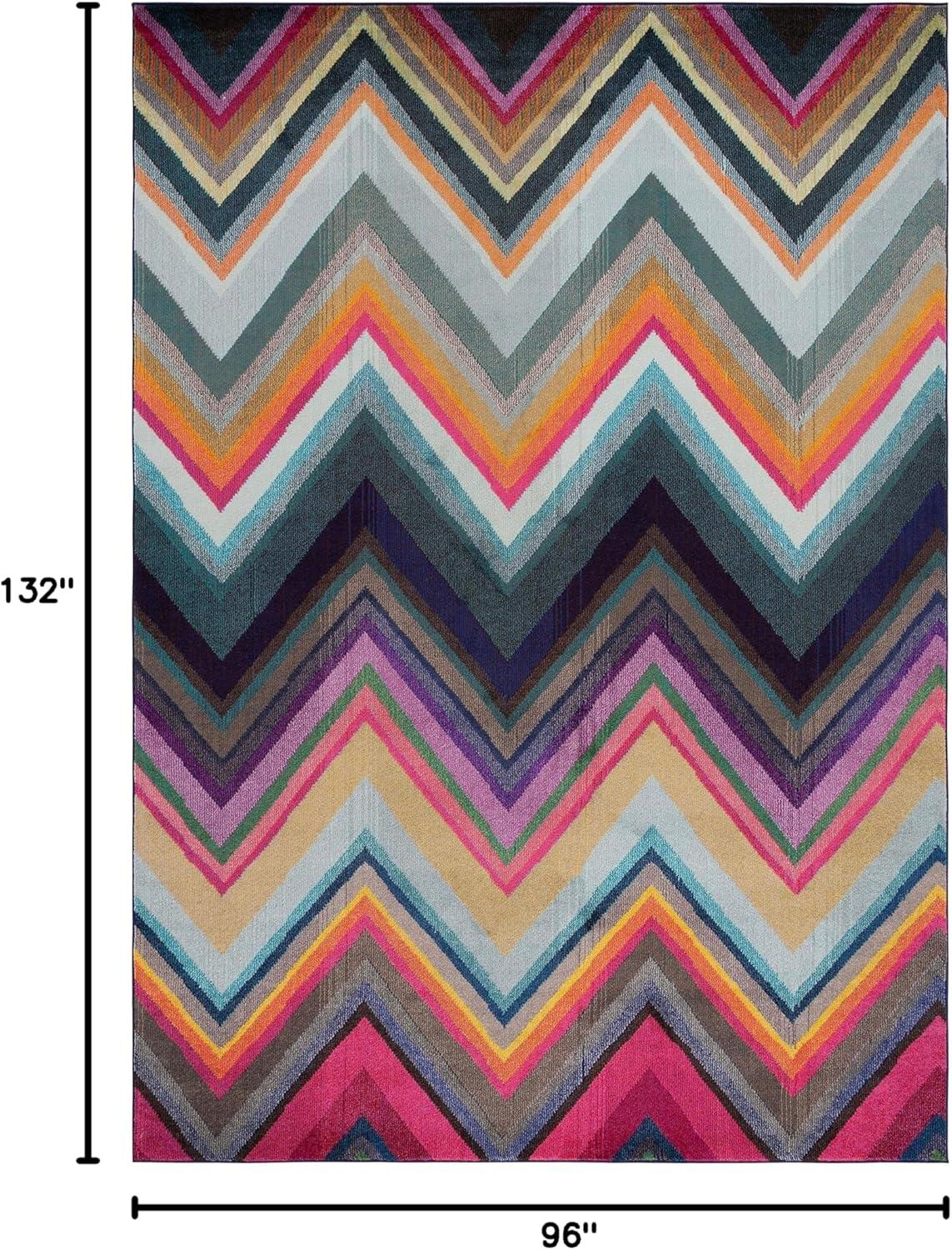 image:imageSAFAVIEH Monaco Collection Accent Rug 4 x 57 Multi Boho Chevron Design NonShedding amp Easy Care Ideal for High Traffic Areas in Entryway Living Room Bedroom MNC234FMulti Color