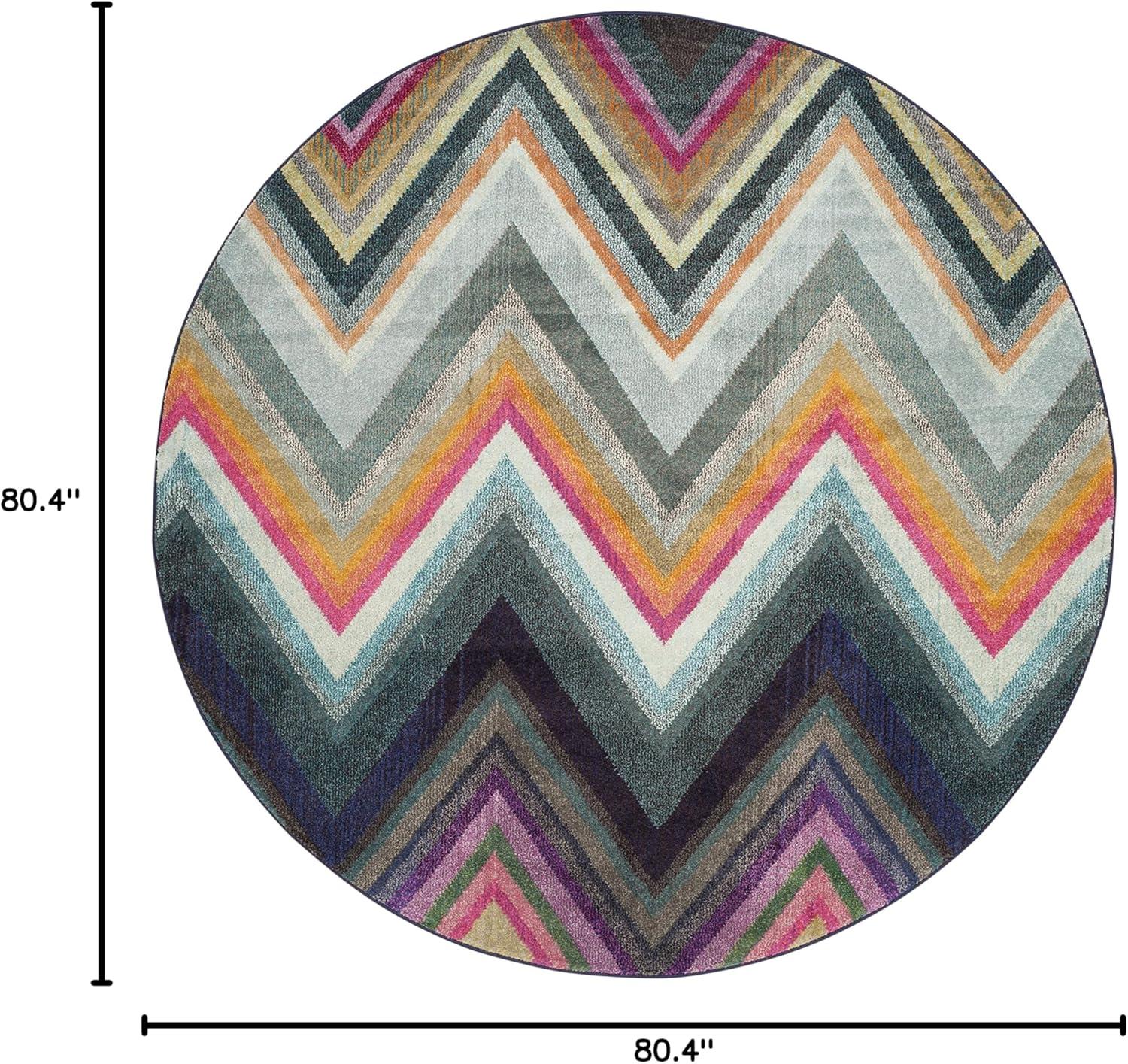 image:imageSAFAVIEH Monaco Collection Accent Rug 4 x 57 Multi Boho Chevron Design NonShedding amp Easy Care Ideal for High Traffic Areas in Entryway Living Room Bedroom MNC234FMulti Color