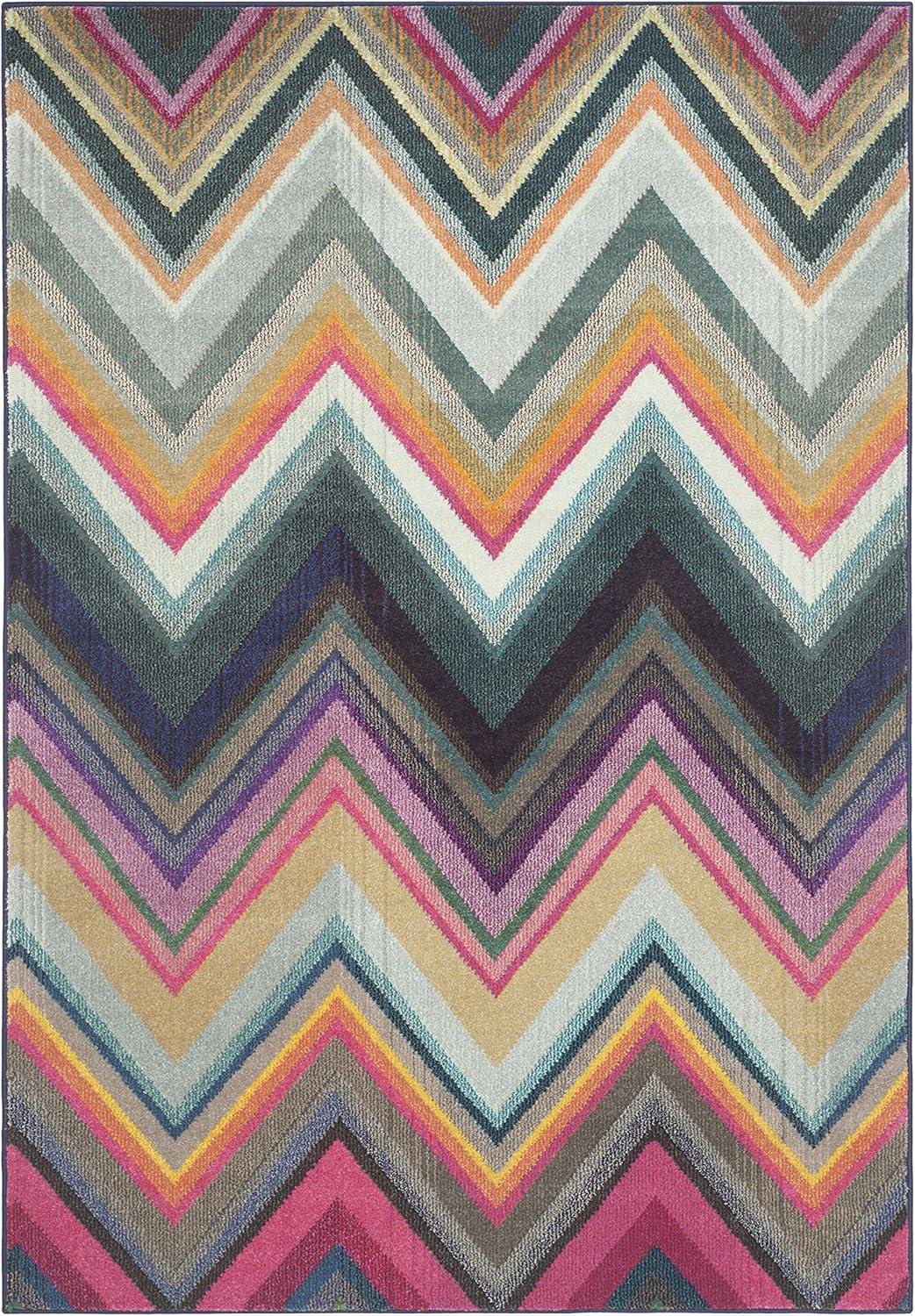 image:imageSAFAVIEH Monaco Collection Accent Rug 4 x 57 Multi Boho Chevron Design NonShedding amp Easy Care Ideal for High Traffic Areas in Entryway Living Room Bedroom MNC234FMulti Color