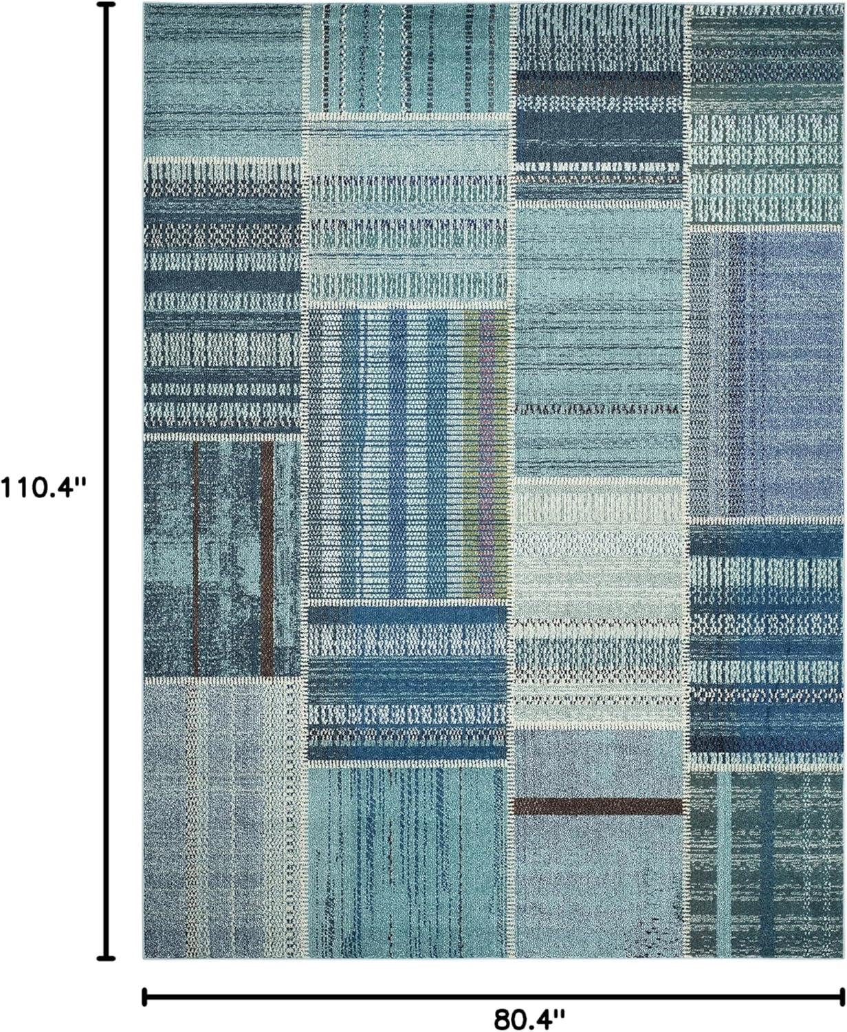 image:imageSAFAVIEH Monaco Collection Area Rug 51 x 77 Multi Modern Patchwork Distressed Design NonShedding amp Easy Care Ideal for High Traffic Areas in Living Room Bedroom MNC215FMulti Color