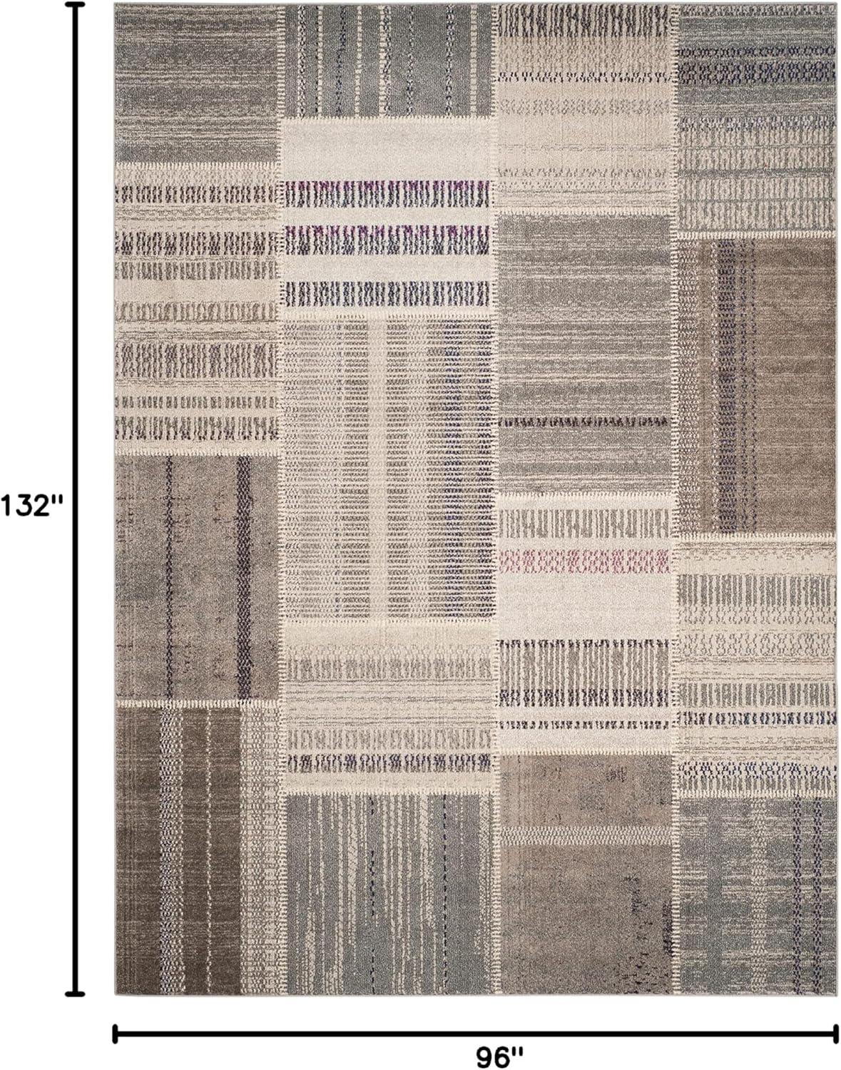 image:imageSAFAVIEH Monaco Collection Area Rug 51 x 77 Multi Modern Patchwork Distressed Design NonShedding amp Easy Care Ideal for High Traffic Areas in Living Room Bedroom MNC215FGreyMulti