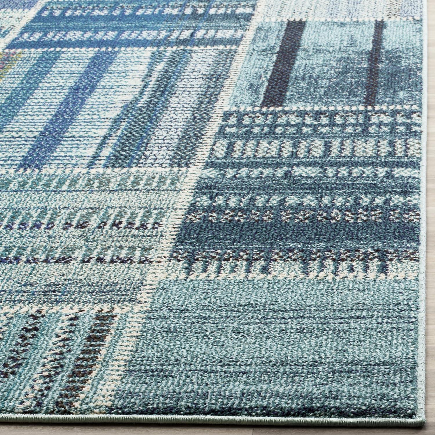 image:imageSAFAVIEH Monaco Collection Area Rug 51 x 77 Multi Modern Patchwork Distressed Design NonShedding amp Easy Care Ideal for High Traffic Areas in Living Room Bedroom MNC215FMulti Color