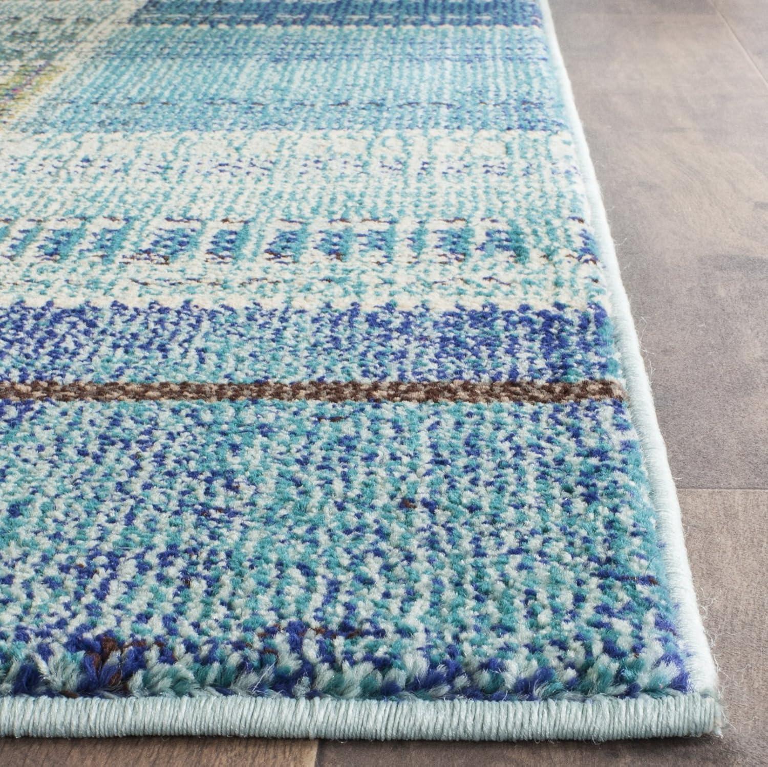 image:imageSAFAVIEH Monaco Collection Area Rug 51 x 77 Multi Modern Patchwork Distressed Design NonShedding amp Easy Care Ideal for High Traffic Areas in Living Room Bedroom MNC215FMulti Color