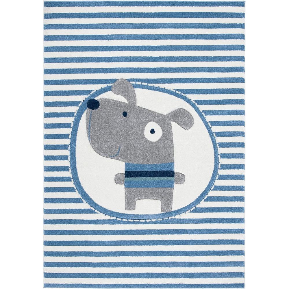 image:imageSAFAVIEH Carousel Kids Collection Accent Rug  33 x 53 Navy amp Ivory Stripe Design NonShedding amp Easy Care Ideal for High Traffic Areas for Boys amp Girls in Playroom Nursery Bedroom CRK126NIvoryBlue
