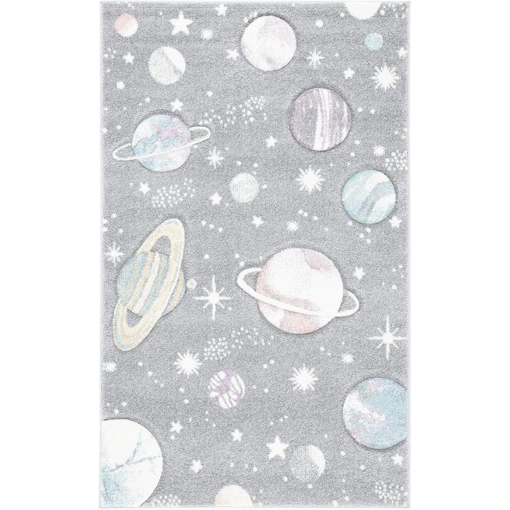 image:imageSAFAVIEH Carousel Kids Collection Area Rug  53 x 76 Grey amp Lavender NonShedding amp Easy Care Ideal for High Traffic Areas for Boys amp Girls in Playroom Nursery Bedroom CRK103FGreyLavender