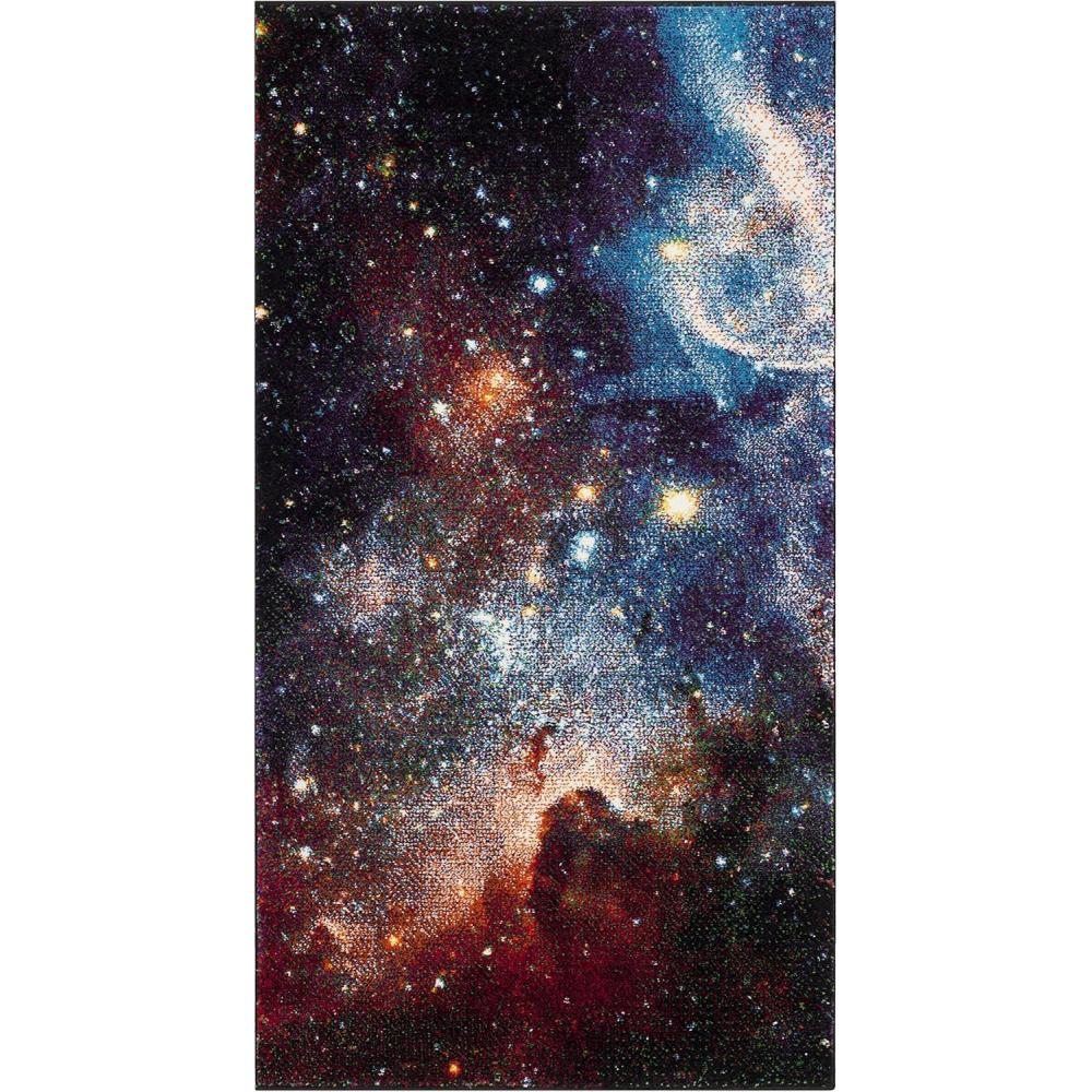 image:imageSAFAVIEH Galaxy Collection Area Rug  53 x 76 Orange amp Multi Abstract Design NonShedding amp Easy Care Ideal for High Traffic Areas in Living Room Bedroom GAL109DPurpleMulti