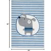 SAFAVIEH Carousel Kids Collection Accent Rug – 3’3″ x 5’3″, Navy & Ivory, Stripe Design, Non-Shedding & Easy Care, Ideal for High Traffic Areas for Boys & Girls in Playroom, Nursery, Bedroom (CRK126N)(Ivory/Blue)