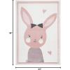 SAFAVIEH Carousel Kids Collection Accent Rug – 3’3″ x 5’3″, Pink & Ivory, Bunny Design, Non-Shedding & Easy Care, Ideal for High Traffic Areas for Boys & Girls in Playroom, Nursery, Bedroom (CRK166P)(Ivory/Pink)