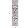 SAFAVIEH Carousel Kids Collection Accent Rug – 4′ x 6′, Blue & Grey, Sloth Design, Non-Shedding & Easy Care, Ideal for High Traffic Areas for Boys & Girls in Playroom, Nursery, Bedroom (CRK140M)(Grey/Ivory)