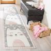 SAFAVIEH Carousel Kids Collection Accent Rug – 4′ x 6′, Pink & Grey, Cat Design, Non-Shedding & Easy Care, Ideal for High Traffic Areas for Boys & Girls in Playroom, Nursery, Bedroom (CRK134P)(Pink/Grey)