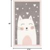 SAFAVIEH Carousel Kids Collection Accent Rug – 4′ x 6′, Pink & Grey, Cat Design, Non-Shedding & Easy Care, Ideal for High Traffic Areas for Boys & Girls in Playroom, Nursery, Bedroom (CRK134P)(Pink/Grey)