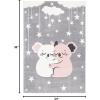SAFAVIEH Carousel Kids Collection Accent Rug – 4′ x 6′, Pink & White, Koala Design, Non-Shedding & Easy Care, Ideal for High Traffic Areas for Boys & Girls in Playroom, Nursery, Bedroom (CRK195U)(Grey/Ivory)