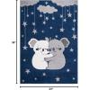 SAFAVIEH Carousel Kids Collection Accent Rug – 4′ x 6′, Pink & White, Koala Design, Non-Shedding & Easy Care, Ideal for High Traffic Areas for Boys & Girls in Playroom, Nursery, Bedroom (CRK195U)(Navy/Grey)