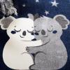SAFAVIEH Carousel Kids Collection Accent Rug – 4′ x 6′, Pink & White, Koala Design, Non-Shedding & Easy Care, Ideal for High Traffic Areas for Boys & Girls in Playroom, Nursery, Bedroom (CRK195U)(Navy/Grey)