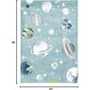 SAFAVIEH Carousel Kids Collection Area Rug – 5’3″ x 7’6″, Grey & Lavender, Non-Shedding & Easy Care, Ideal for High Traffic Areas for Boys & Girls in Playroom, Nursery, Bedroom (CRK103F)(Teal/Ivory)