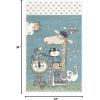SAFAVIEH Carousel Kids Collection Area Rug – 5’3″ x 7’6″, Ivory & Blue, Animal Design, Non-Shedding & Easy Care, Ideal for High Traffic Areas for Boys & Girls in Playroom, Nursery, Bedroom (CRK185A)(Ivory/Blue)