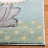 SAFAVIEH Carousel Kids Collection Area Rug – 5’3″ x 7’6″, Ivory & Blue, Animal Design, Non-Shedding & Easy Care, Ideal for High Traffic Areas for Boys & Girls in Playroom, Nursery, Bedroom (CRK185A)(Ivory/Blue)