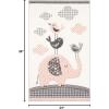 SAFAVIEH Carousel Kids Collection Area Rug – 6’7″ x 9′, Pink & Ivory, Animal Design, Non-Shedding & Easy Care, Ideal for High Traffic Areas for Boys & Girls in Playroom, Nursery, Bedroom (CRK127P)(Pink/Ivory)