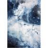 SAFAVIEH Galaxy Collection Area Rug – 5’3″ x 7’6″, Orange & Multi, Abstract Design, Non-Shedding & Easy Care, Ideal for High Traffic Areas in Living Room, Bedroom (GAL109D)(Blue/Ivory)