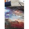 SAFAVIEH Galaxy Collection Area Rug – 5’3″ x 7’6″, Orange & Multi, Abstract Design, Non-Shedding & Easy Care, Ideal for High Traffic Areas in Living Room, Bedroom (GAL109D)(Purple/Multi)