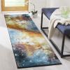 SAFAVIEH Galaxy Collection Area Rug – 5’3″ x 7’6″, Orange & Multi, Abstract Design, Non-Shedding & Easy Care, Ideal for High Traffic Areas in Living Room, Bedroom (GAL109D)(Orange/Multi)