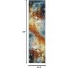 SAFAVIEH Galaxy Collection Area Rug – 5’3″ x 7’6″, Orange & Multi, Abstract Design, Non-Shedding & Easy Care, Ideal for High Traffic Areas in Living Room, Bedroom (GAL109D)(Orange/Multi)