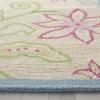 SAFAVIEH Kids Collection Accent Rug – 3′ x 5′, Ivory & Blue, Handmade Floral Wool, Ideal for High Traffic Areas in Entryway, Living Room, Bedroom (SFK362A)(Ivory/Blue)
