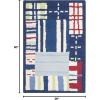 SAFAVIEH Kids Collection Accent Rug – 4′ x 6′, Blue & Multi, Handmade Patchwork Wool, Ideal for High Traffic Areas in Entryway, Living Room, Bedroom (SFK318A)(Blue/Multi)