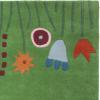 SAFAVIEH Kids Collection Accent Rug – 4′ x 6′, Green & Multi, Handmade Grass and Flowers Wool, Ideal for High Traffic Areas in Entryway, Living Room, Bedroom (SFK751A)(Green/Multi)