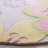 SAFAVIEH Kids Collection Area Rug – 4′ Round, Multi, Handmade Floral Wool, Ideal for High Traffic Areas in Living Room, Bedroom (SFK314A)(Multi Color)