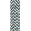 SAFAVIEH Kids Shag Collection Accent Rug – 4′ x 6′, Ivory & Blue, Chevron Design, Non-Shedding & Easy Care, 2-inch Thick Ideal for High Traffic Areas in Entryway, Living Room, Bedroom (SGK568C)(Ivory/Blue)