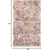 SAFAVIEH Monaco Collection Area Rug – 5’1″ x 7’7″, Grey & Multi, Boho Pixel Abstract Design, Non-Shedding & Easy Care, Ideal for High Traffic Areas in Living Room, Bedroom (MNC241G)(Grey/Multi)
