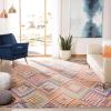 SAFAVIEH Monaco Collection Area Rug – 5’1″ x 7’7″, Multi & Beige, Boho Diamond Design, Non-Shedding & Easy Care, Ideal for High Traffic Areas in Living Room, Bedroom (MNC204F)(Multi/Beige)
