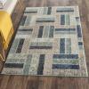 SAFAVIEH Monaco Collection Area Rug – 5’1″ x 7’7″, Purple & Multi, Modern Design, Non-Shedding & Easy Care, Ideal for High Traffic Areas in Living Room, Bedroom (MNC214L)(Grey/Blue)