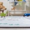 SAFAVIEH Washable Rug Kids Playhouse Collection – 5’5″ x 7’7″, Dark Green & Light Grey, Slip Resistant & Easy to Clean, Ideal for Kids Room, Playroom, Nursery, Boys & Girls Room (KPH235Y)(Blue/Dark Grey)